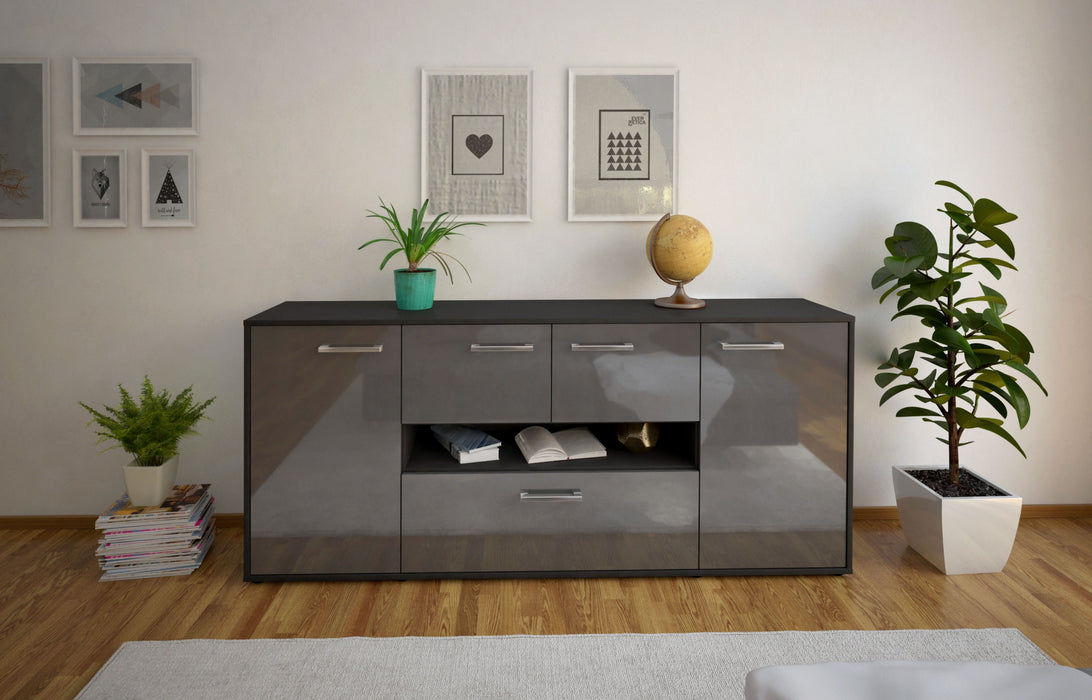 Sideboard Elisabetta, Grau Front (180x79x35cm) - Stil.Zeit Möbel GmbH