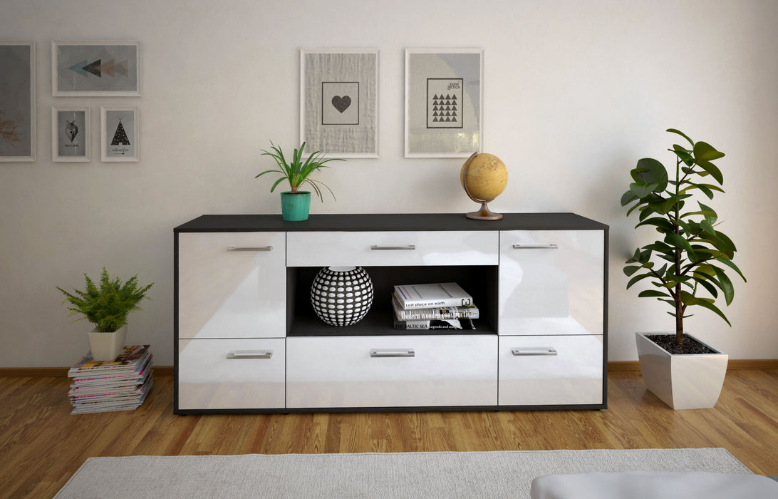 Sideboard Elodie, Weiß Front (180x79x35cm) - Stil.Zeit Möbel GmbH