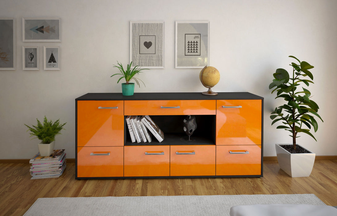 Sideboard ELSA, Orange Front (180x79x35cm) - Stil.Zeit Möbel GmbH