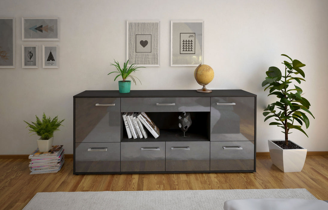 Sideboard ELSA, Grau Front (180x79x35cm) - Stil.Zeit Möbel GmbH