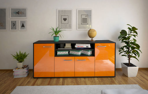 Sideboard Elsita, Orange Front (180x79x35cm) - Stil.Zeit Möbel GmbH