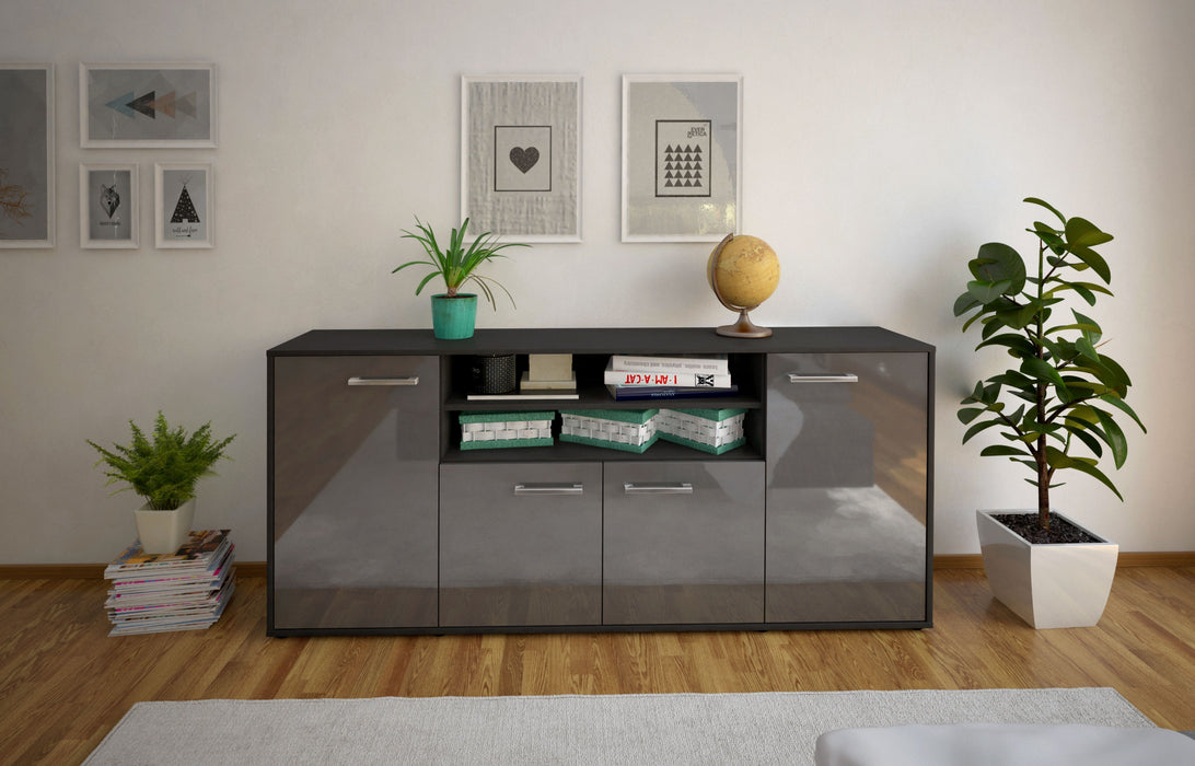 Sideboard Elsita, Grau Front (180x79x35cm) - Stil.Zeit Möbel GmbH