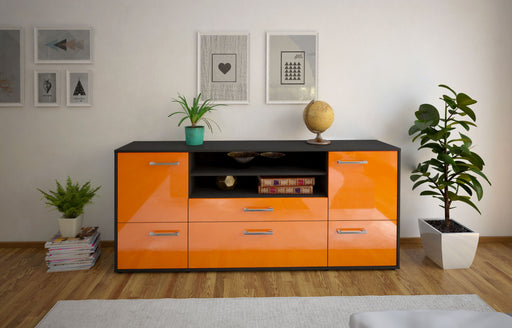 Sideboard Eluana, Orange Front (180x79x35cm) - Stil.Zeit Möbel GmbH