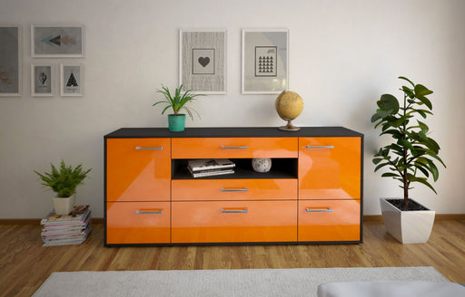 Sideboard Elvira, Orange Front (180x79x35cm) - Stil.Zeit Möbel GmbH