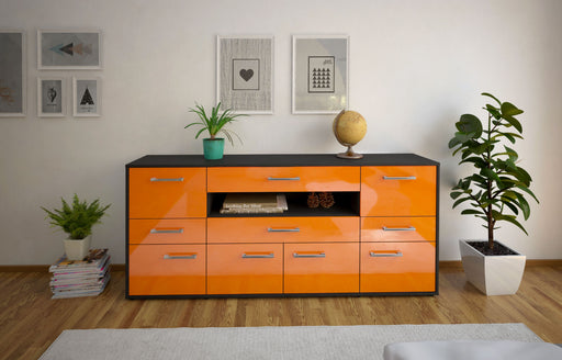 Sideboard Emerelda, Orange Front (180x79x35cm) - Stil.Zeit Möbel GmbH