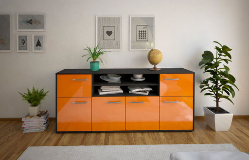 Sideboard Emilia, Orange Front (180x79x35cm) - Stil.Zeit Möbel GmbH