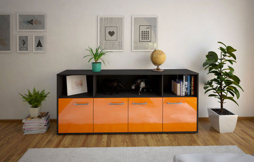 Sideboard Enrica, Orange Front (180x79x35cm) - Stil.Zeit Möbel GmbH