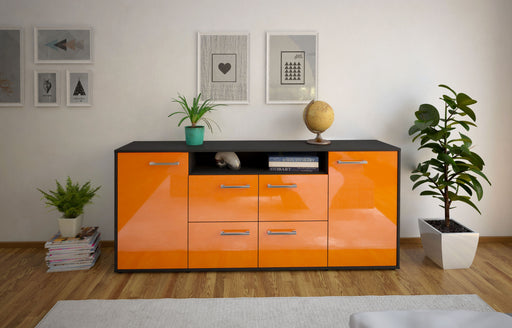 Sideboard Ephenia, Orange Front (180x79x35cm) - Stil.Zeit Möbel GmbH