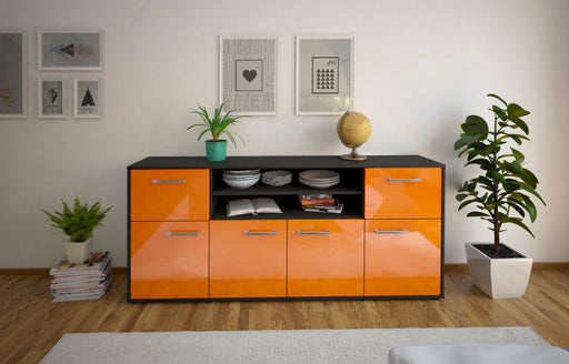 Sideboard Ermelina, Orange Front (180x79x35cm) - Stil.Zeit Möbel GmbH