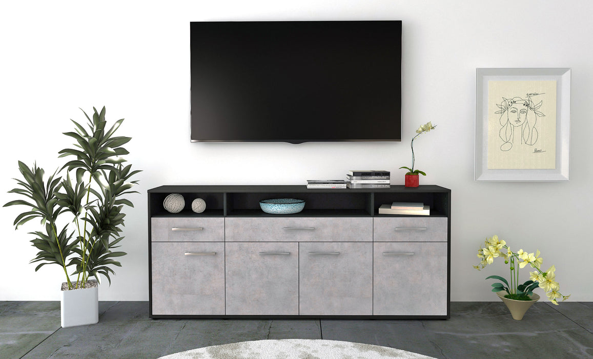 Sideboard Ezia, Beton Front (180x79x35cm) - Stil.Zeit Möbel GmbH