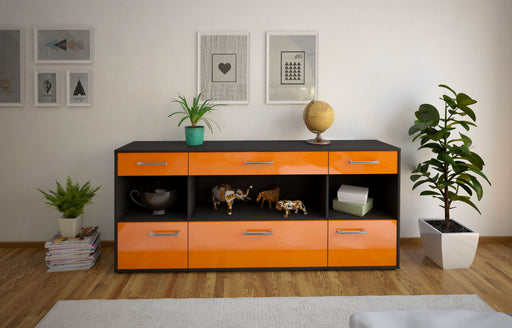 Sideboard Fabiana, Orange Front (180x79x35cm) - Stil.Zeit Möbel GmbH