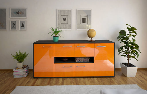 Sideboard Farina, Orange Front (180x79x35cm) - Stil.Zeit Möbel GmbH