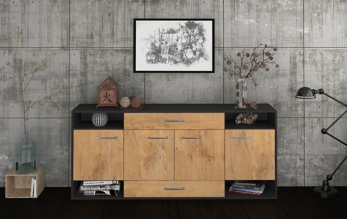 Sideboard Felicia, Eiche Front (180x79x35cm) - Stil.Zeit Möbel GmbH