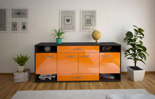 Sideboard Felicia, Orange Front (180x79x35cm) - Stil.Zeit Möbel GmbH