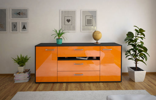 Sideboard Fernanda, Orange Front (180x79x35cm) - Stil.Zeit Möbel GmbH