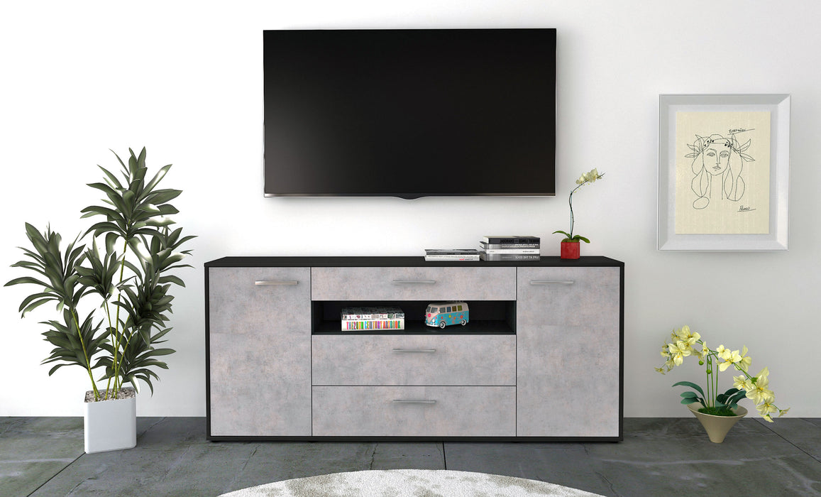 Sideboard Filippa, Beton Front (180x79x35cm) - Stil.Zeit Möbel GmbH