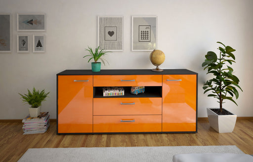 Sideboard Filippa, Orange Front (180x79x35cm) - Stil.Zeit Möbel GmbH