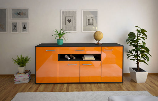 Sideboard Fiorella, Orange Front (180x79x35cm) - Stil.Zeit Möbel GmbH