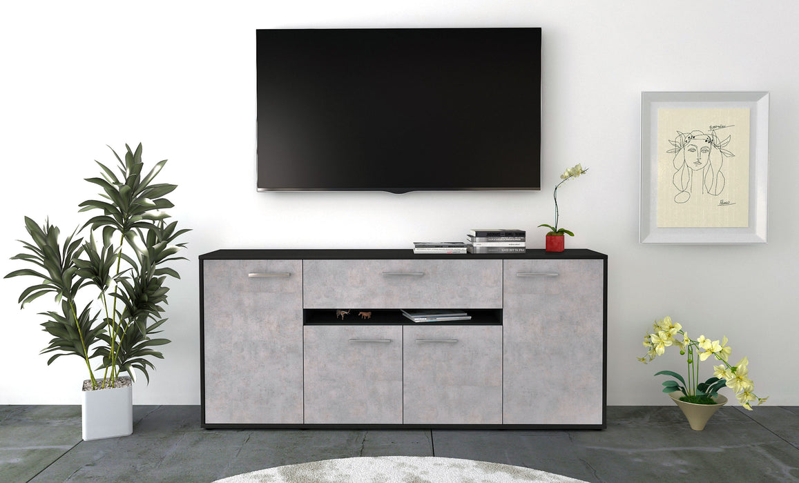 Sideboard Flavia, Beton Front (180x79x35cm) - Stil.Zeit Möbel GmbH