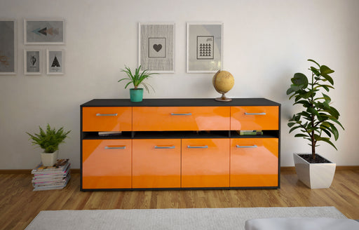 Sideboard Flora, Orange Front (180x79x35cm) - Stil.Zeit Möbel GmbH