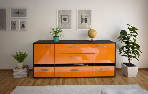 Sideboard Floriana, Orange Front (180x79x35cm) - Stil.Zeit Möbel GmbH