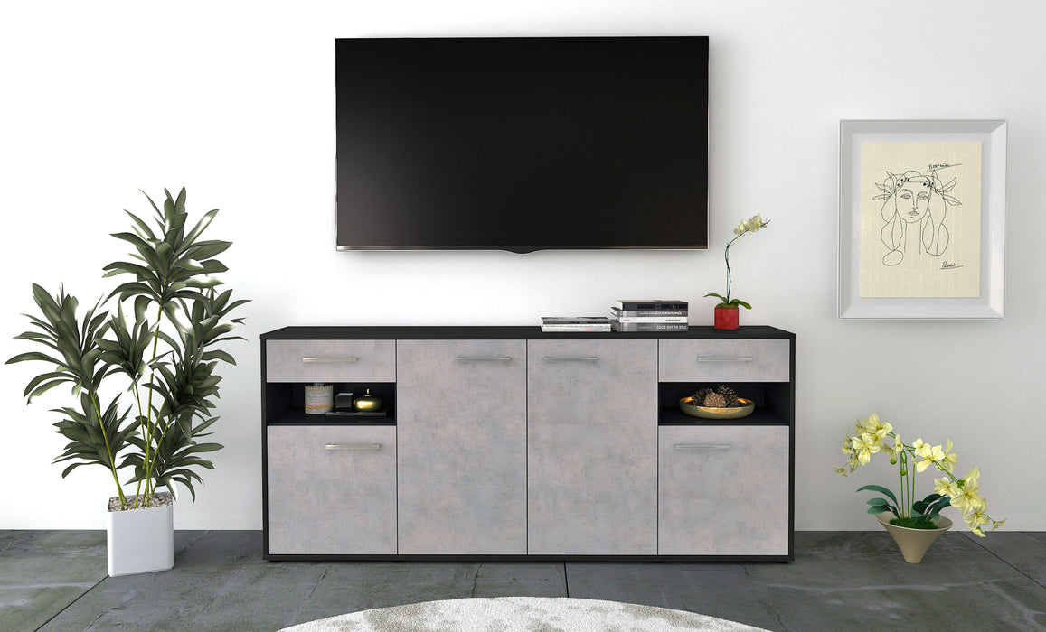 Sideboard Franca, Beton Front (180x79x35cm) - Stil.Zeit Möbel GmbH