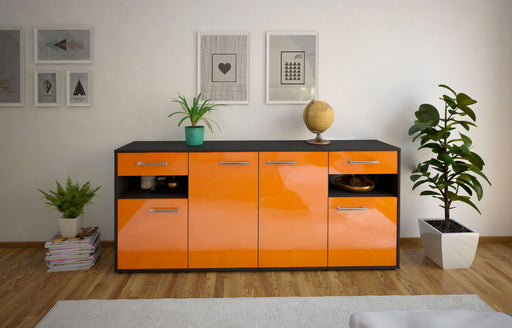 Sideboard Franca, Orange Front (180x79x35cm) - Stil.Zeit Möbel GmbH
