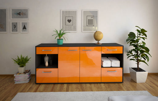 Sideboard Gabriella, Orange Front (180x79x35cm) - Stil.Zeit Möbel GmbH