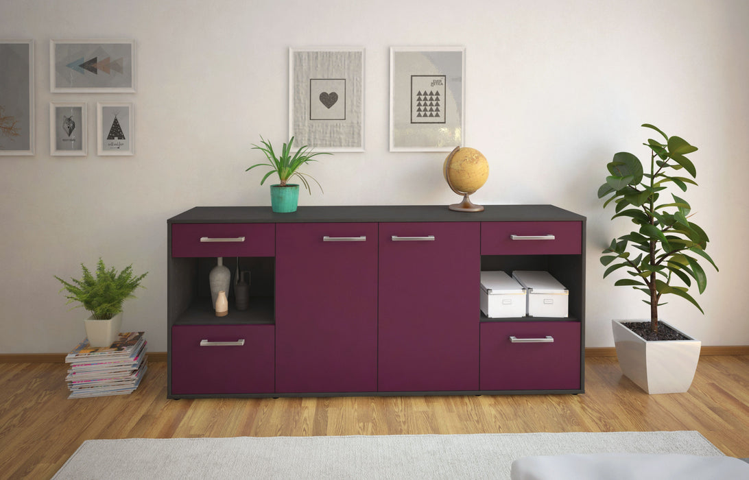 Sideboard Gabriella, Lila Front (180x79x35cm) - Stil.Zeit Möbel GmbH