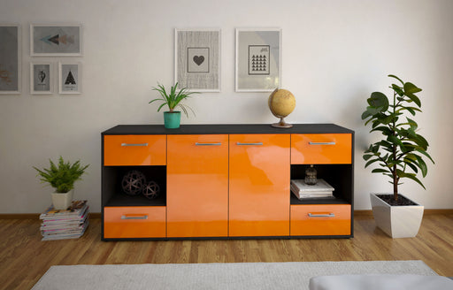 Sideboard Gaia, Orange Front (180x79x35cm) - Stil.Zeit Möbel GmbH