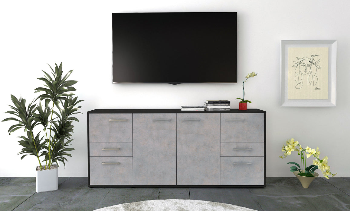 Sideboard Gemma, Beton Front (180x79x35cm) - Stil.Zeit Möbel GmbH