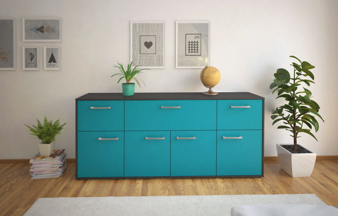 Sideboard Gianna, Tuerkis Front (180x79x35cm) - Stil.Zeit Möbel GmbH