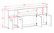Sideboard Enrica, Bordeaux Maß (180x79x35cm) - Stil.Zeit Möbel GmbH