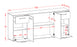 Sideboard Gaia, Bordeaux Maß (180x79x35cm) - Stil.Zeit Möbel GmbH