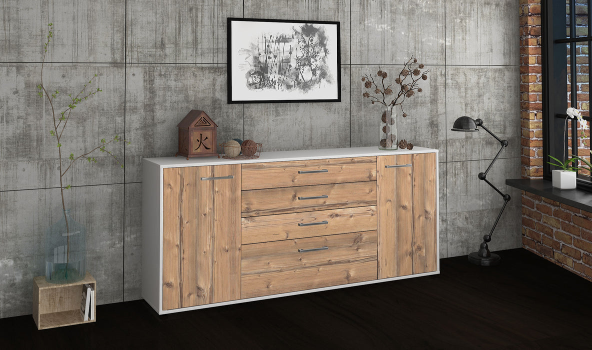 Sideboard Eleni, Pinie Seite (180x79x35cm) - Stil.Zeit Möbel GmbH