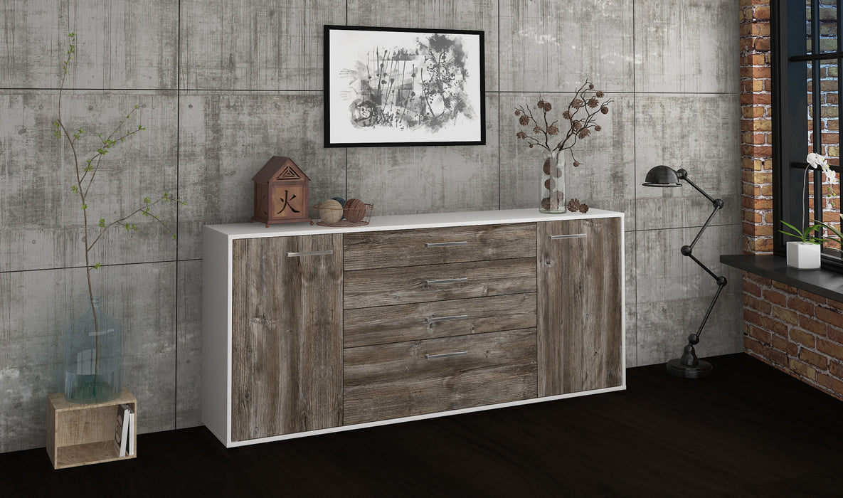 Sideboard Eleni, Treibholz Seite (180x79x35cm) - Stil.Zeit Möbel GmbH