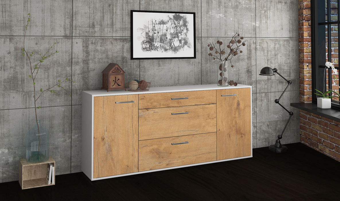 Sideboard Eleonora, Eiche Seite (180x79x35cm) - Stil.Zeit Möbel GmbH