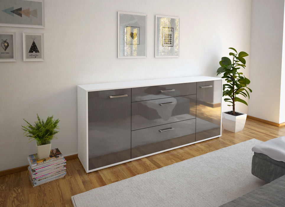 Sideboard Eleonora, Grau Seite (180x79x35cm) - Stil.Zeit Möbel GmbH