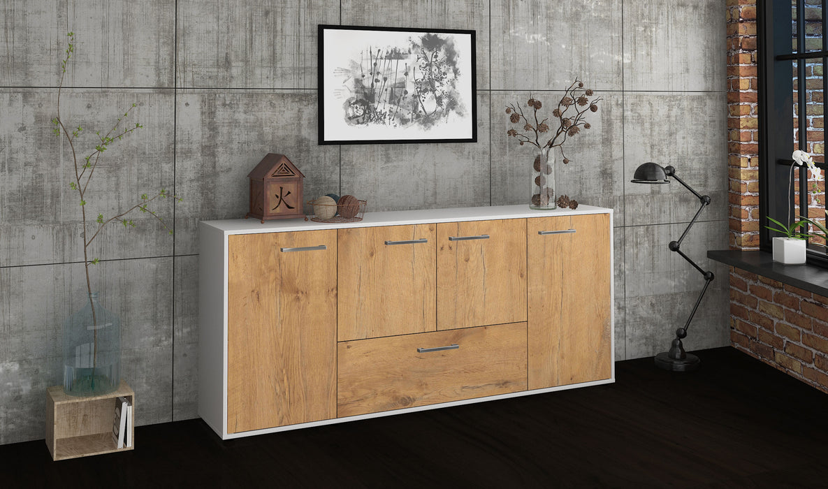 Sideboard Eli, Eiche Seite (180x79x35cm) - Stil.Zeit Möbel GmbH