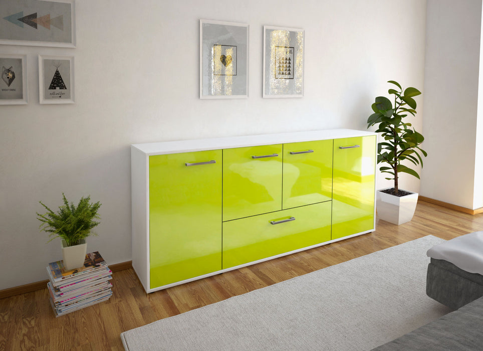 Sideboard Eli, Gruen Seite (180x79x35cm) - Stil.Zeit Möbel GmbH