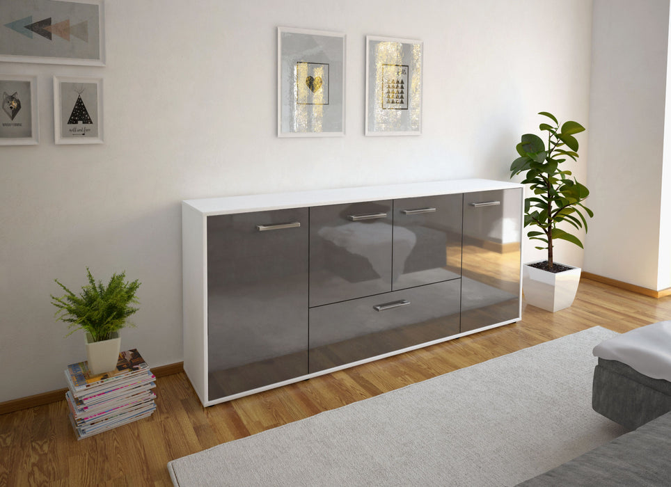 Sideboard Eli, Grau Seite (180x79x35cm) - Stil.Zeit Möbel GmbH