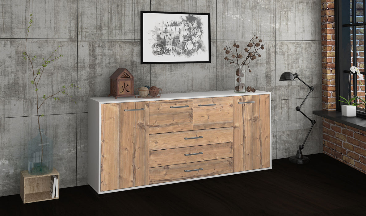 Sideboard Eliana, Pinie Seite (180x79x35cm) - Stil.Zeit Möbel GmbH