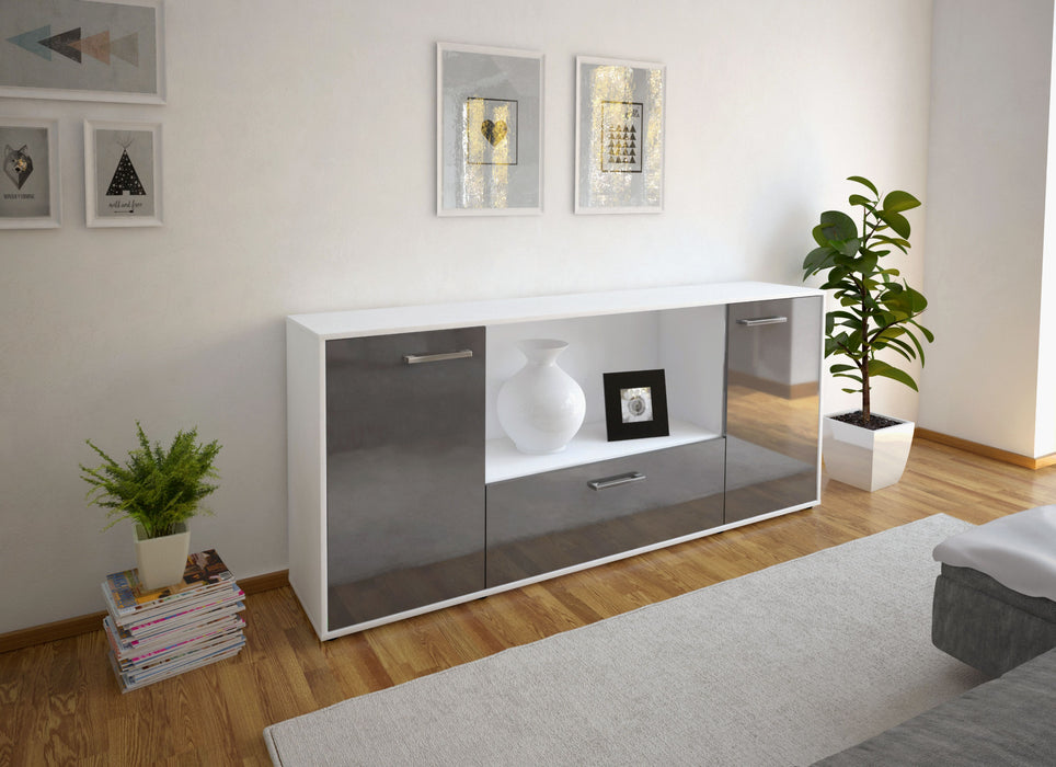 Sideboard Ella, Grau Seite (180x79x35cm) - Stil.Zeit Möbel GmbH