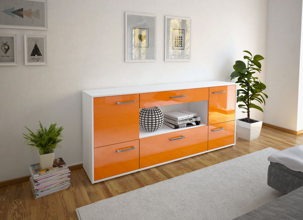 Sideboard Elodie, Orange Seite (180x79x35cm) - Stil.Zeit Möbel GmbH