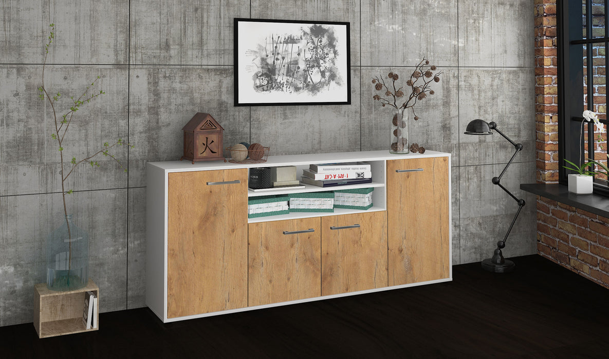 Sideboard Elsita, Eiche Seite (180x79x35cm) - Stil.Zeit Möbel GmbH