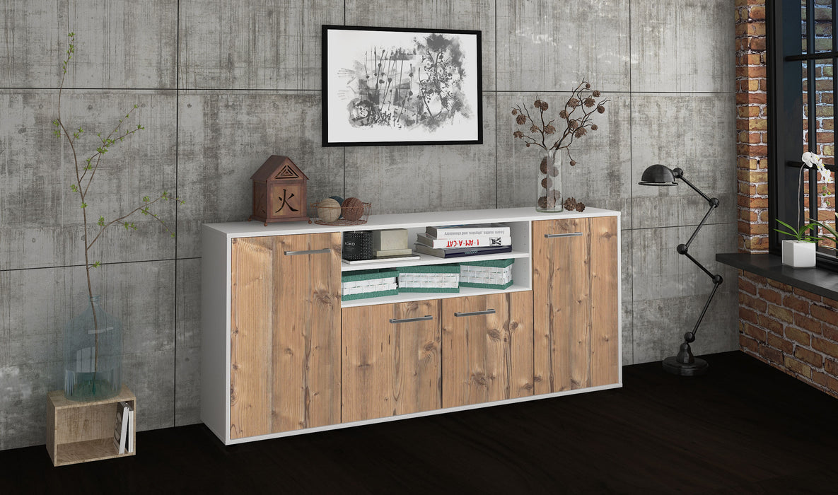 Sideboard Elsita, Pinie Seite (180x79x35cm) - Stil.Zeit Möbel GmbH