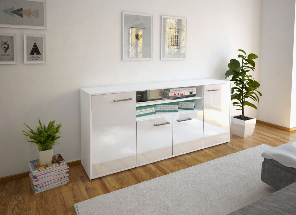 Sideboard Elsita, Weiß Seite (180x79x35cm) - Stil.Zeit Möbel GmbH