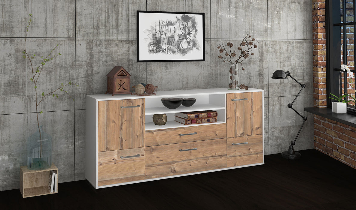 Sideboard Eluana, Pinie Seite (180x79x35cm) - Stil.Zeit Möbel GmbH