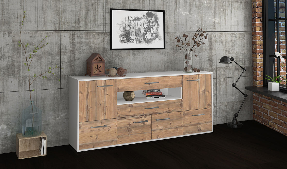 Sideboard Emely, Pinie Seite (180x79x35cm) - Stil.Zeit Möbel GmbH