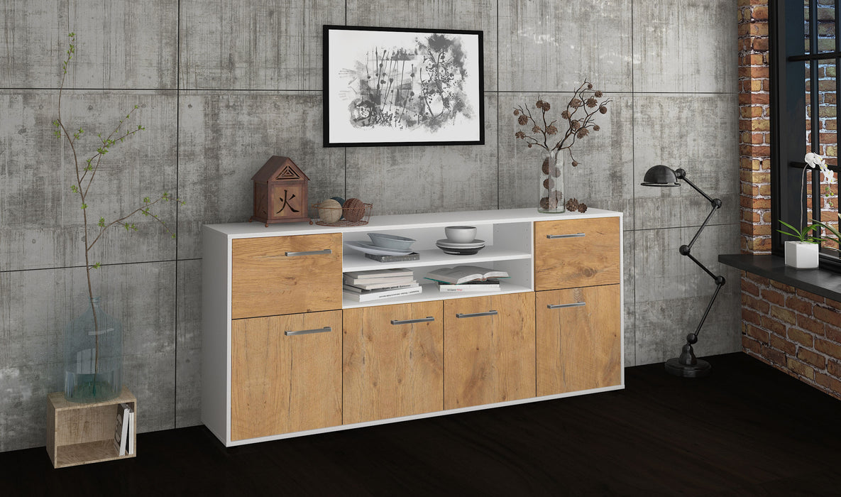 Sideboard Emilia, Eiche Seite (180x79x35cm) - Stil.Zeit Möbel GmbH